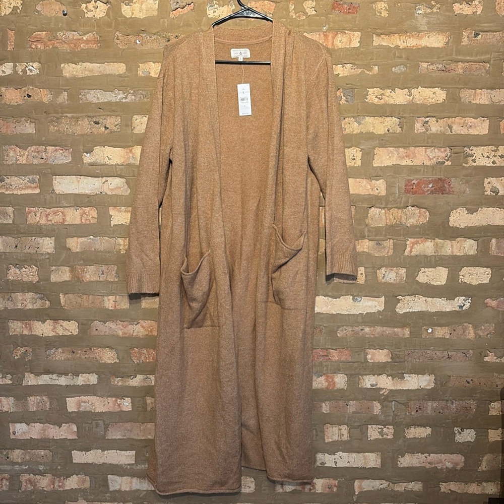 Tan duster cardigan